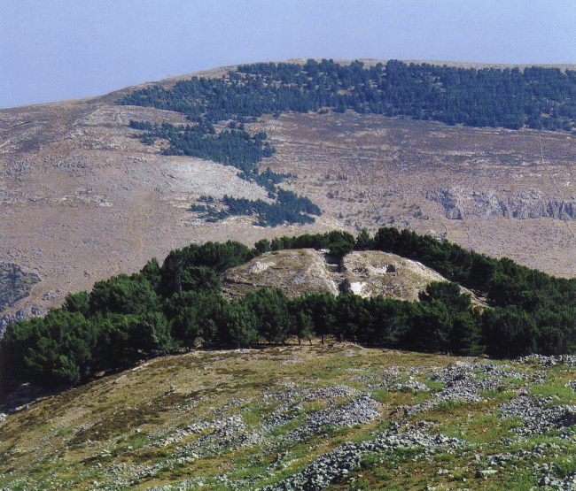 Der Berg Garizim in Palästina